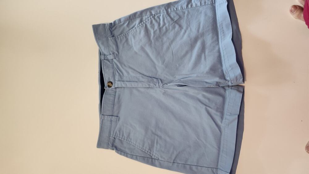 Crown & Ivy Men's Motion Flex Chino Shorts Light Blue Size 30 #440